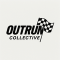 Outrun Collective Checkered Flag Sticker